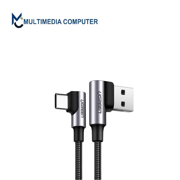 UGREEN US176 RIGHT ANGLE USB-A TO C CABLE - 2M